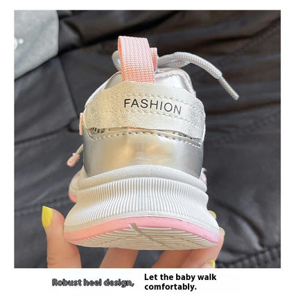Kids Girls Sneaker Casual Athletic Running Faux Leather Sneakers