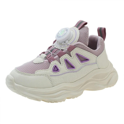 Chunky Sneakers for Girls Fashion Casual Faux Leather Sneakers