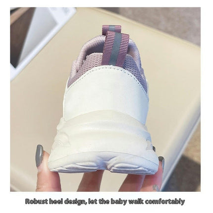 Chunky Sneakers for Girls Fashion Casual Faux Leather Sneakers