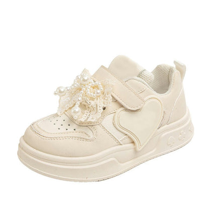 Chunky Sneakers for Little Girls Fashion Faux Leather Sneakers