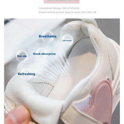Chunky Sneakers for Little Girls Fashion Faux Leather Sneakers