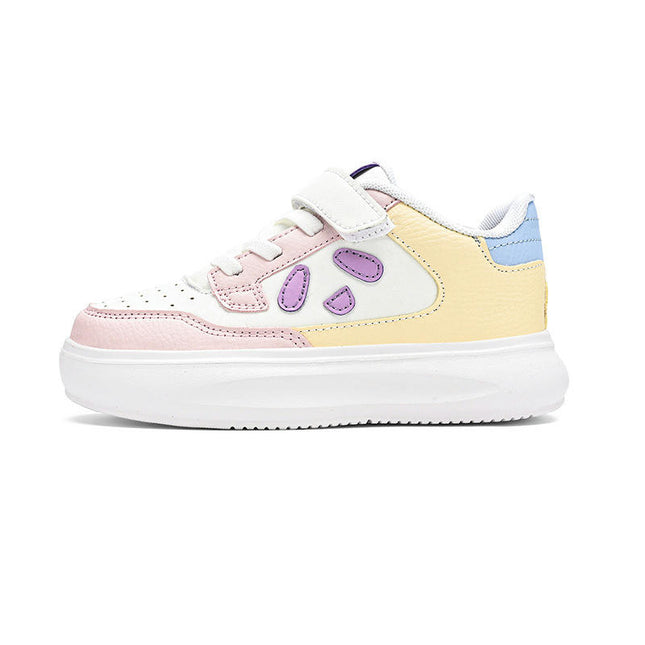 Girls Platform Faux Leather Sneakers Comfortable Casual Sneakers