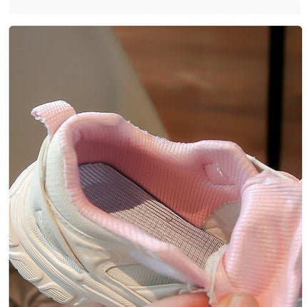 Girls Athletic Thick Sole Sneaker Fashion Faux Leather Sneaker