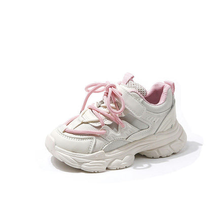 Girls Athletic Thick Sole Sneaker Fashion Faux Leather Sneaker