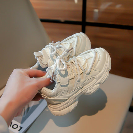 Girls Athletic Thick Sole Sneaker Fashion Faux Leather Sneaker