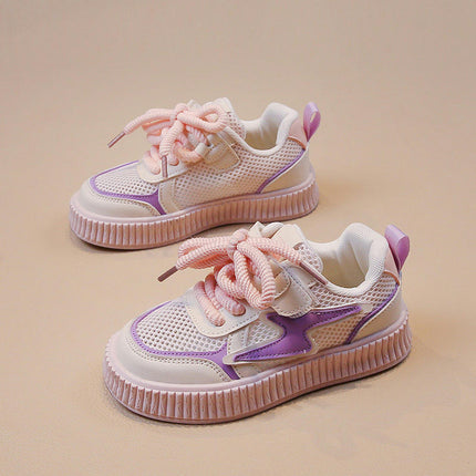 Little Girls Non Slip Platform Fashion Casual Walking Sneakers