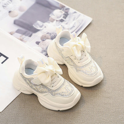 Little Girls Non Slip Casual Sneakers Faux Leather Running Sneakers