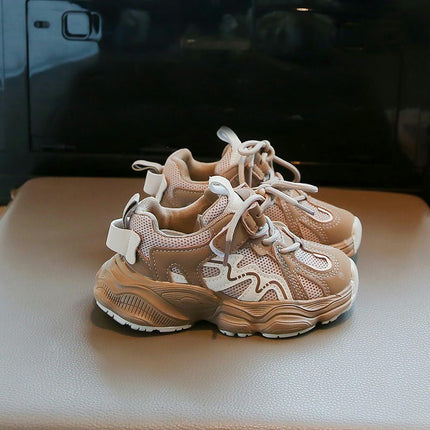 Kids Running Sneakers Boys Cushion Faux Leather Sports Shoes
