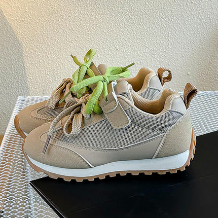 Children Girls Sneakers Breathable Faux Leather Running Sneakers