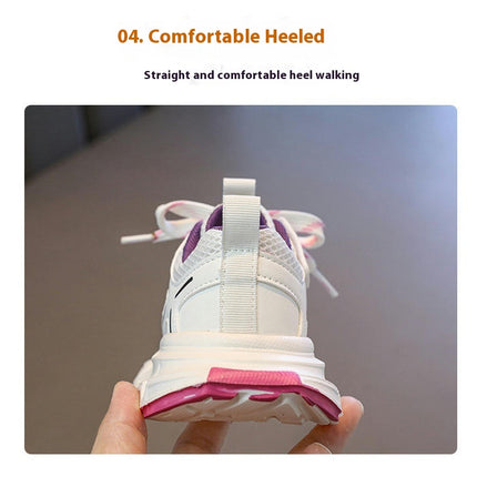Little Girls Sneakers Breathable Lightweight Running Sneakers