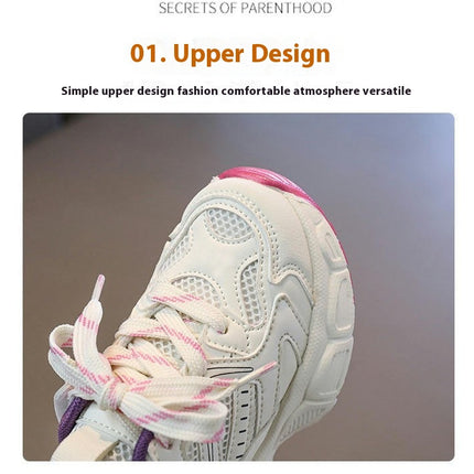 Little Girls Sneakers Breathable Lightweight Running Sneakers