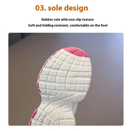 Little Girls Sneakers Breathable Lightweight Running Sneakers