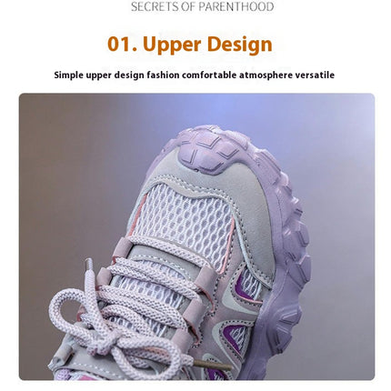 Girls Sports Shoes For Kids Mesh Breathable Lightweight Sneakers