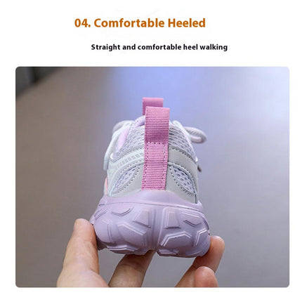 Girls Sports Shoes For Kids Mesh Breathable Lightweight Sneakers