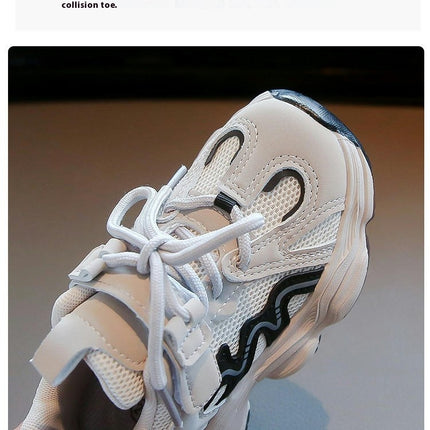 Girls Sneakers Casual Thick Sole Non Slip Faux Leather Sneakers
