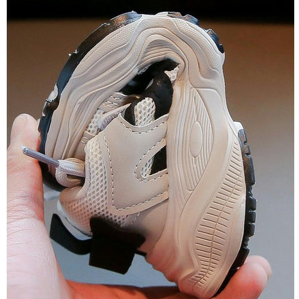 Girls Sneakers Casual Thick Sole Non Slip Faux Leather Sneakers