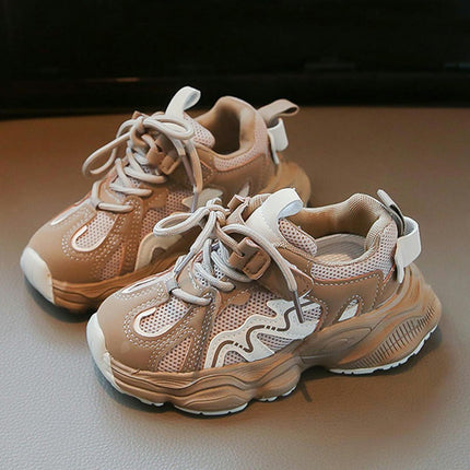 Girls Sneakers Casual Thick Sole Non Slip Faux Leather Sneakers