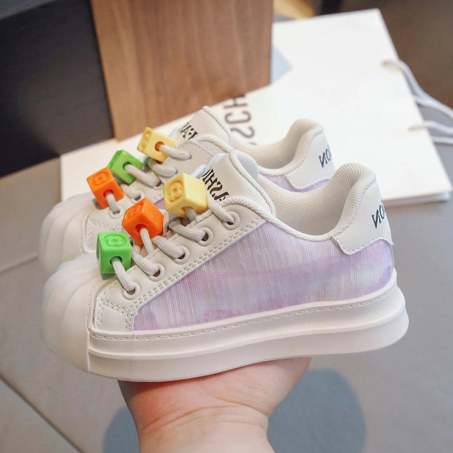 Girls Non Slip Comfort Sneakers Breathable Faux Leather Sneakers