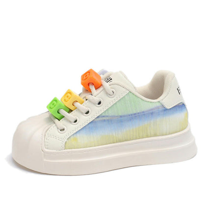 Girls Non Slip Comfort Sneakers Breathable Faux Leather Sneakers