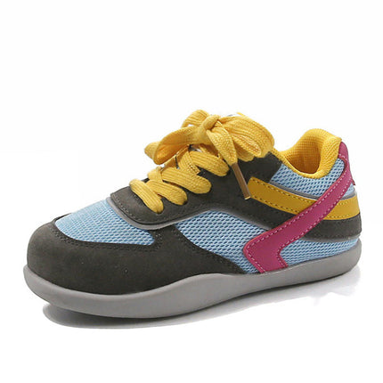 Kids Non Slip Running Sneakers Girls Walking Faux Leather Sneakers
