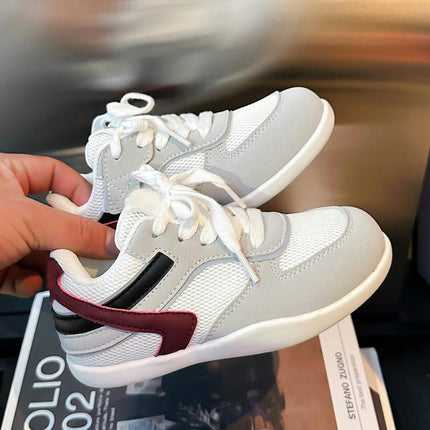 Kids Non Slip Running Sneakers Girls Walking Faux Leather Sneakers