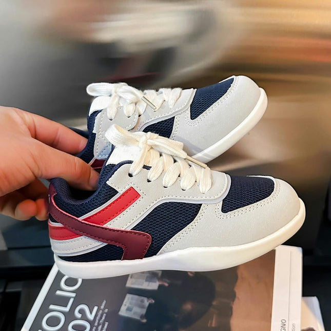 Kids Non Slip Running Sneakers Girls Walking Faux Leather Sneakers