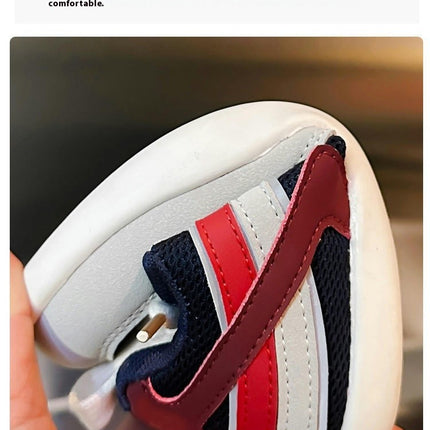 Kids Non Slip Running Sneakers Girls Walking Faux Leather Sneakers