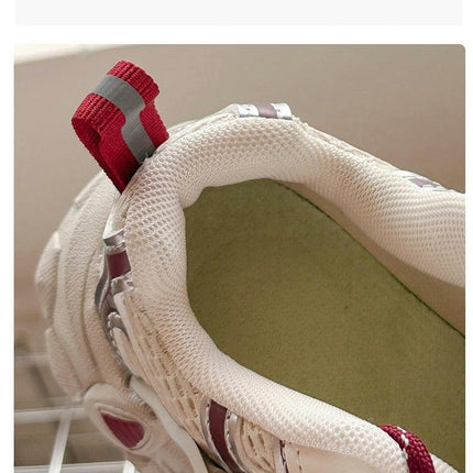 Girl Chunky Sneakers Lightweight Fashion Faux Leather Sneakers