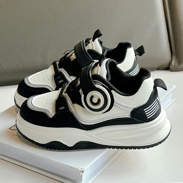 Girls Running Sneakers Fashion Breathable Faux Leather Sneakers