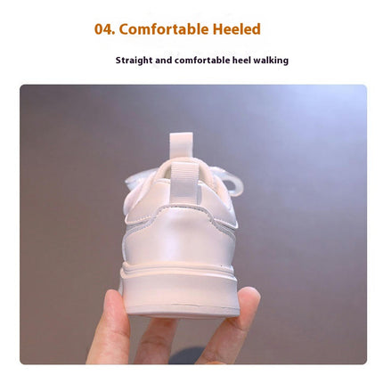 Faux Leather Sneakers for Girls Fashion Athletic Running Sneakers