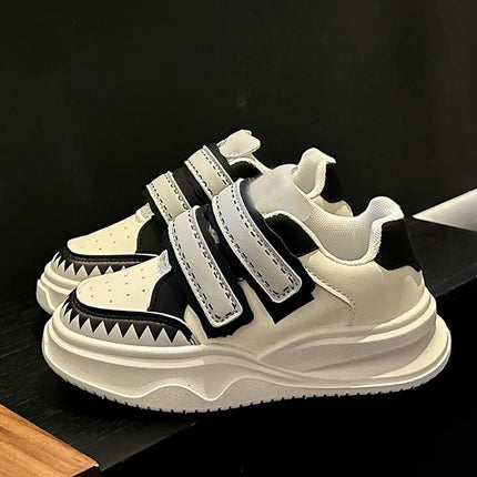 Girls Sneakers Fashion Lightweight Non Slip Faux Leather Sneakers