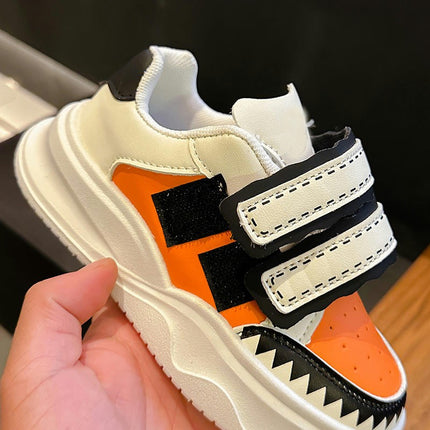 Girls Sneakers Fashion Lightweight Non Slip Faux Leather Sneakers