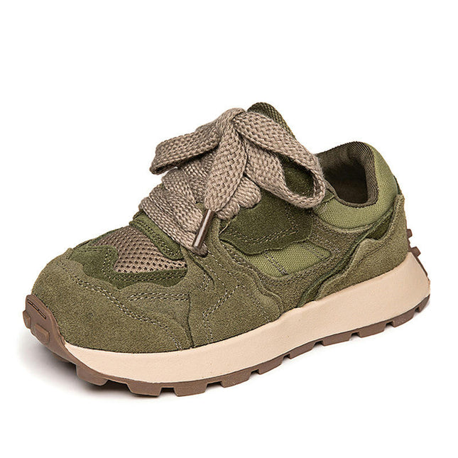 Girls Platform Sneakers Ultra Lightweight Faux Leather Sneakers