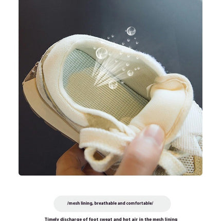 Girls Platform Sneakers Ultra Lightweight Faux Leather Sneakers