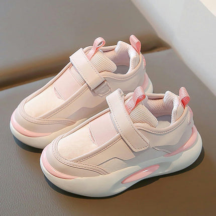 Little Girls Kids Faux Leather Non Slip Athletic Running Sneakers