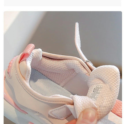 Little Girls Kids Faux Leather Non Slip Athletic Running Sneakers