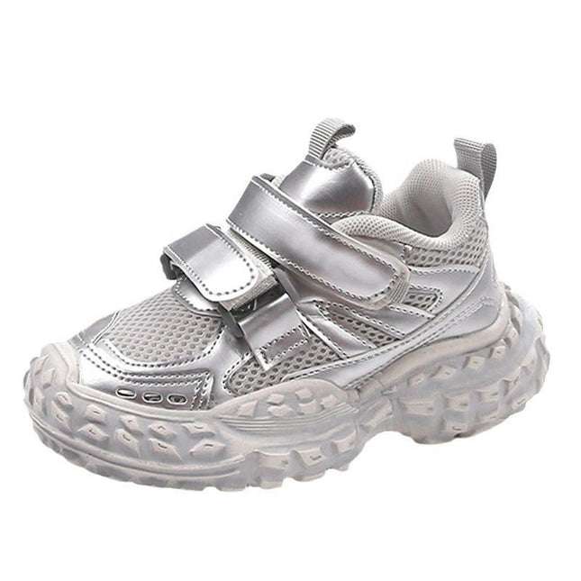 Girls Kids Outdoor Sneakers Breathable Faux Leather Sneakers