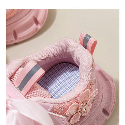Little Girls Sneakers Kids Walking Fashion Faux Leather Sneakers