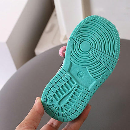 Girls Running Sneakers Comfort Lightweight Faux Leather Sneakers