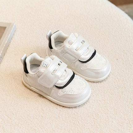 Kids Faux Leather Sneakers for Girls Casual School Running Sneakers