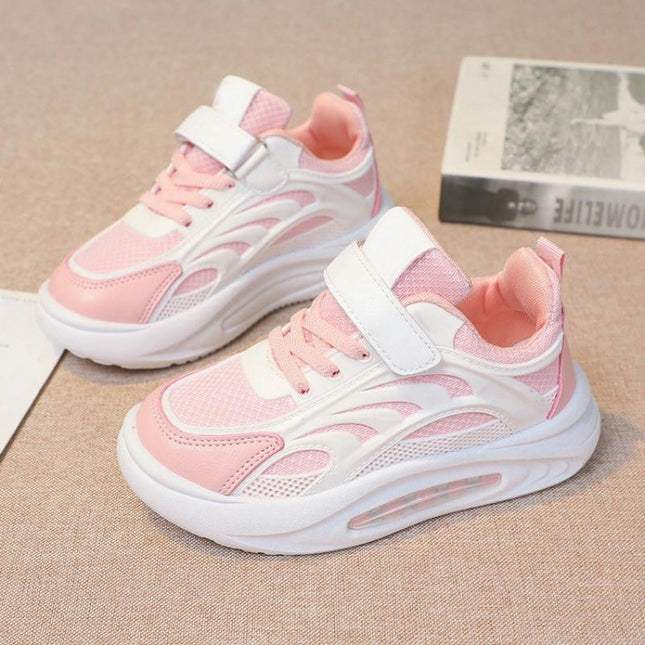 Little Kid Girls Sports Shoes Casual Running Faux Leather Sneakers
