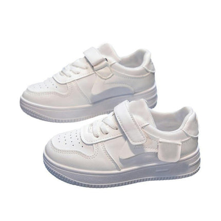 Kids Sneakers for Girls Breathable Lightweight Faux Leather Sneakers