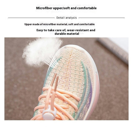 Girls Slip On Sneakers Kids Lightweight Sole Running Sneakers