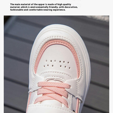 Little Girls Casual Faux Leather Running Athletic School Sneakers