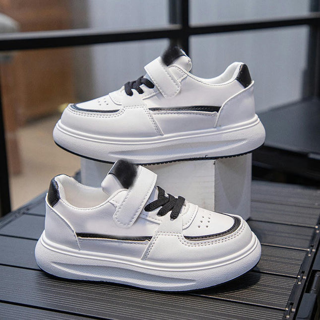 Little Girls Casual Faux Leather Running Athletic School Sneakers