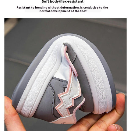Girls Faux Leather Sneakers Kids Athletic Sport Walking Sneaker