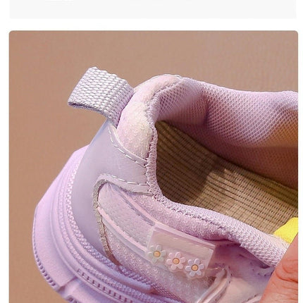 Little Kids Chunky Running Shoes Comfortable Faux Leather Sneakers