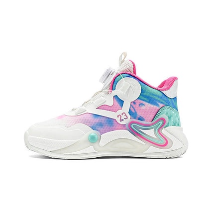 Little Girls Basketball Sneakers Kids Breathable Outdoor Sneakers