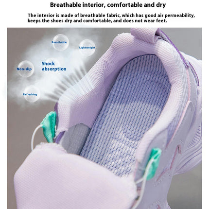 Fashion Girls Kids Walking Shoes Faux Leather Breathable Sneakers