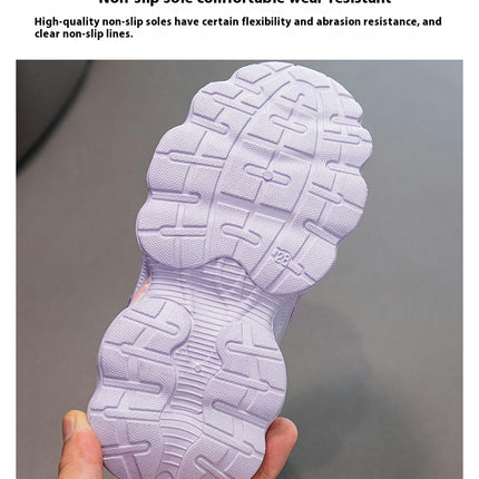Fashion Girls Kids Walking Shoes Faux Leather Breathable Sneakers